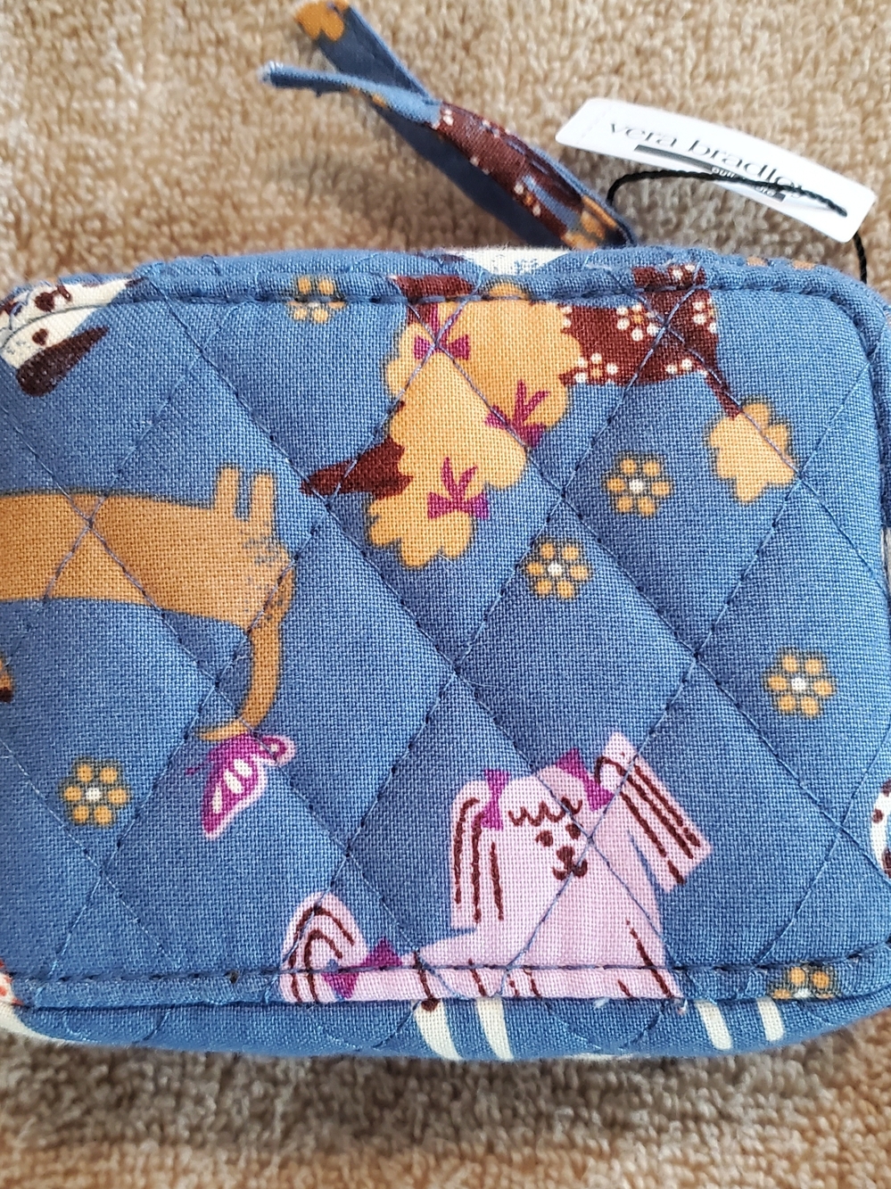 Vera Bradley Cotton Essential Travel Pill Case in "Bark Park," #50797‐21475, NEW